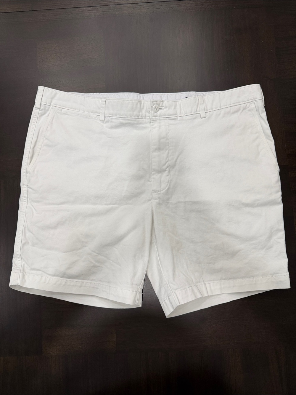 Daniel Cremieux White Cotton Flat Front Shorts